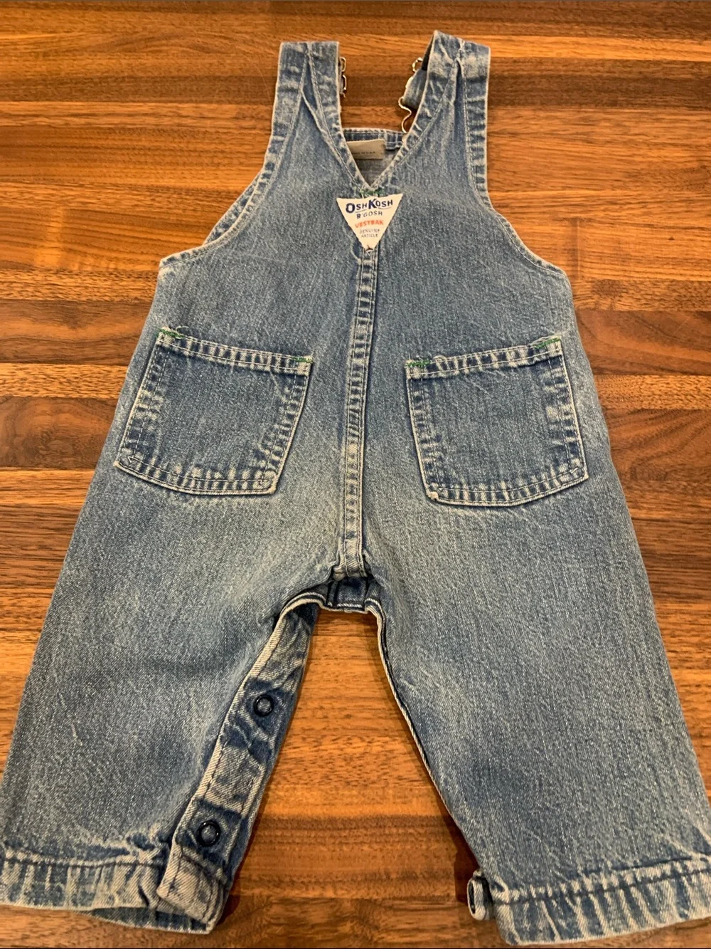 VTG OshKosh B'gosh Denim Baby Overalls Made In USA 6M - Perfect Condition